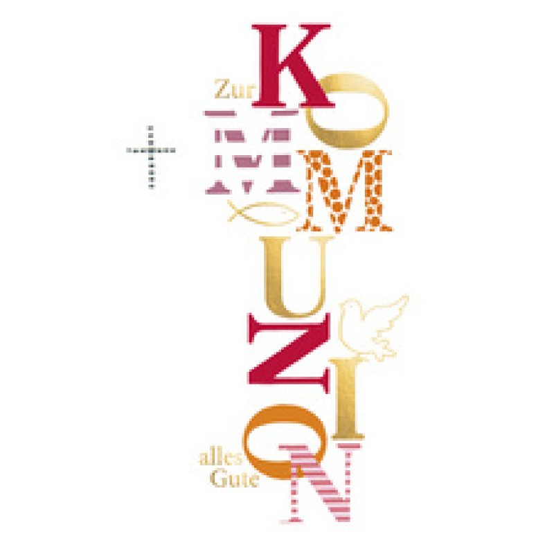 SUSY CARD Kommunionskarte "Schriftzug"