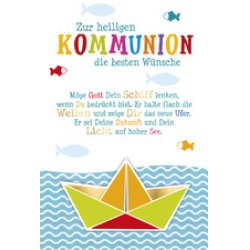 SUSY CARD Kommunionskarte "Schiffchen"