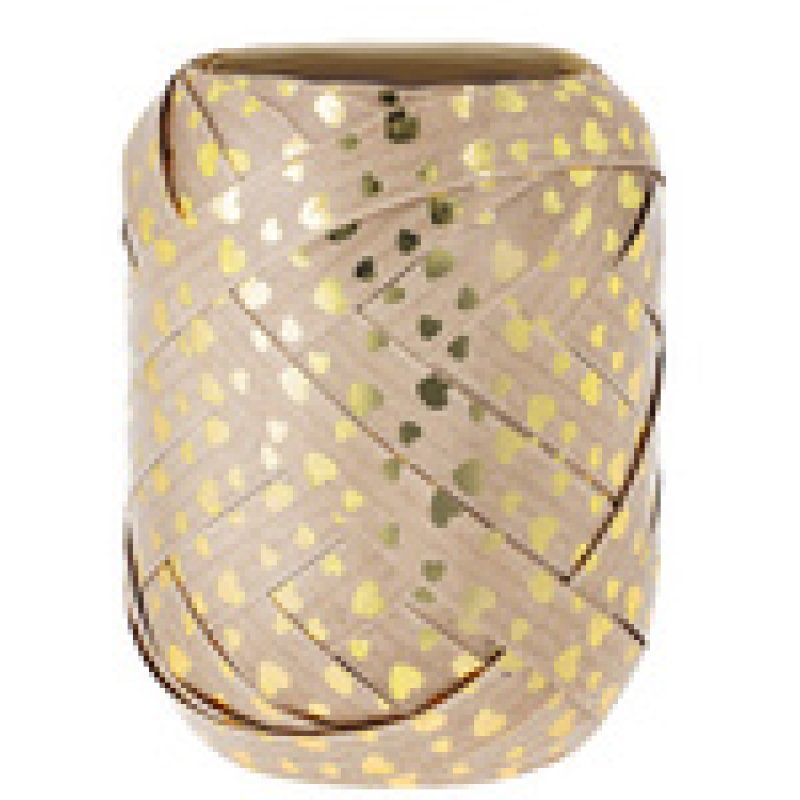 SUSY CARD Bolduc en pelote "Coeurs dorés"