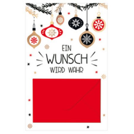 SUSY CARD Weihnachts-Gutscheinkarte "Wunsch"