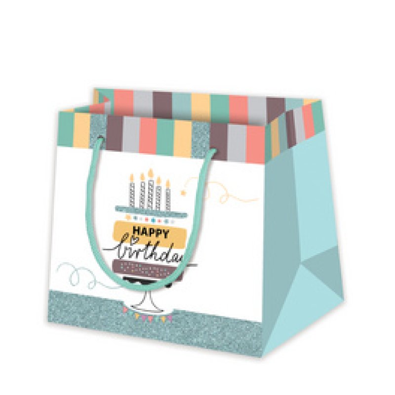 SUSY CARD Sac cadeau "Happy Eco B-day Cake", petit