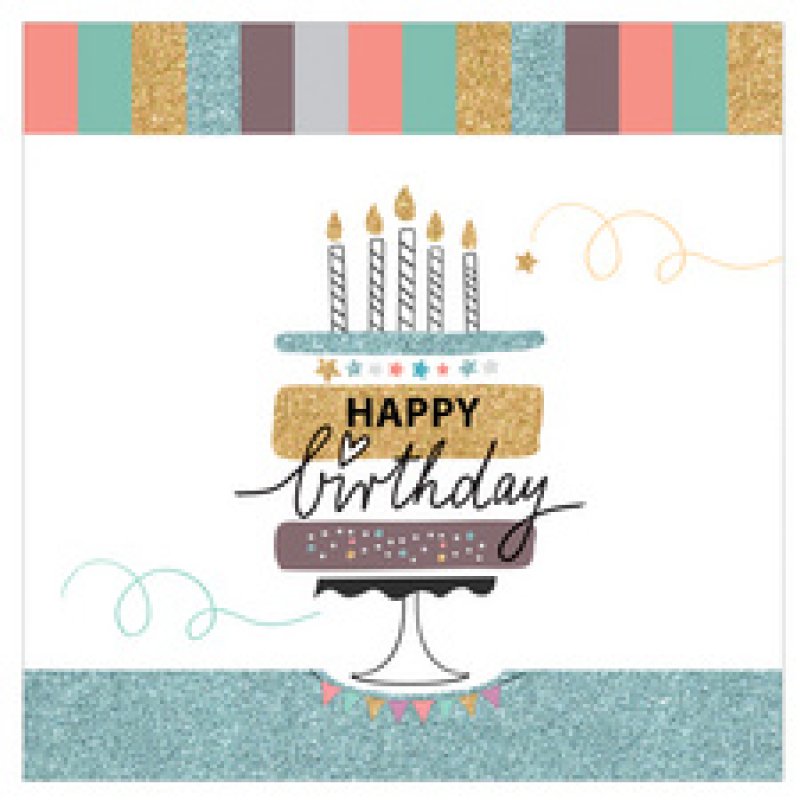 SUSY CARD Carte d'anniversaire "Happy Eco B-day Garland"