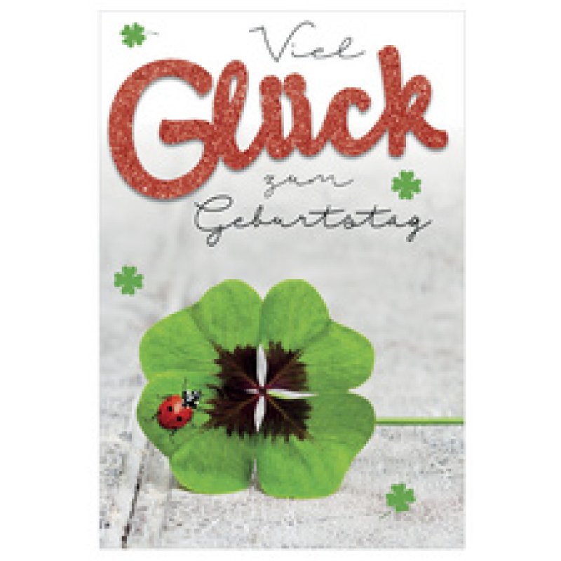 SUSY CARD Geburtstagskarte Glitzer "Leben"