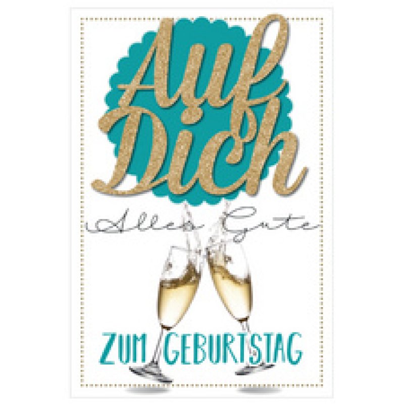 SUSY CARD Geburtstagskarte Glitzer "Wünsche"
