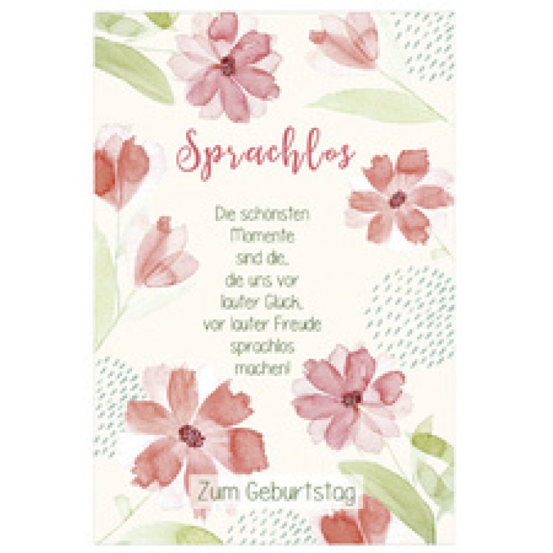 SUSY CARD Geburtstagskarte Lyrics "Sprachlos"