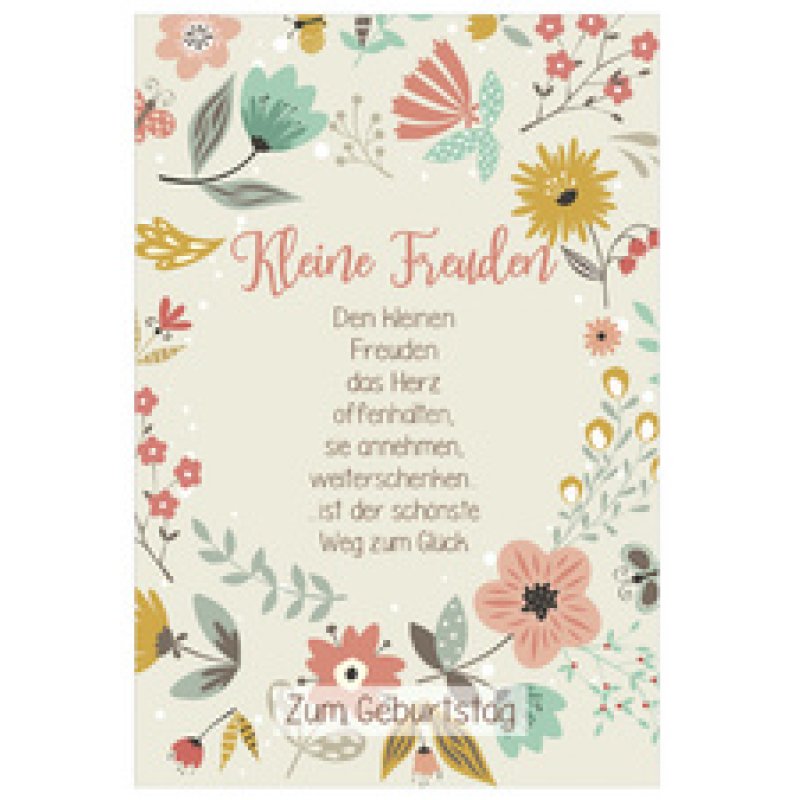 SUSY CARD Geburtstagskarte Lyrics "Kleine Freuden"