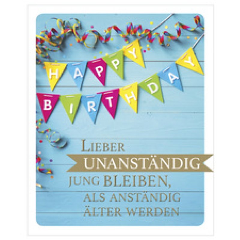 SUSY CARD Geburtstagskarte Snapshot "Wimpelkette"