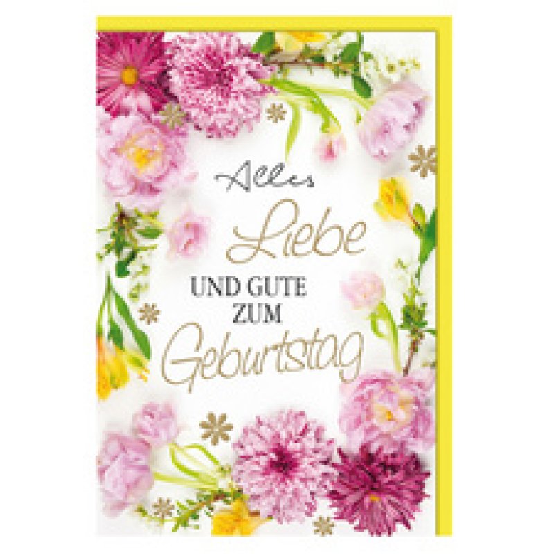 SUSY CARD Geburtstagskarte "rote Rose"
