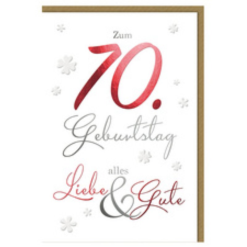 SUSY CARD Geburtstagskarte - 80. Geburtstag "Schrift"