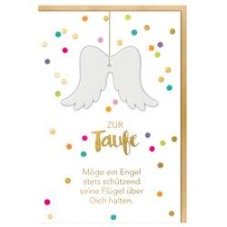 SUSY CARD Taufkarte "Engelsflügel"