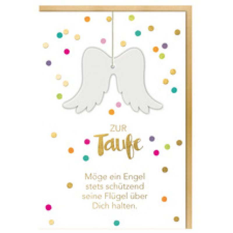 SUSY CARD Taufkarte "Engelsflügel"