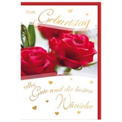 SUSY CARD Geburtstagskarte "Gerberakranz"