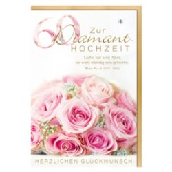 SUSY CARD Hochzeitskarte "Diamanthochzeit Rosenstrauß"