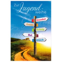 SUSY CARD Grußkarte Jugendweihe "5 Wegweiser"