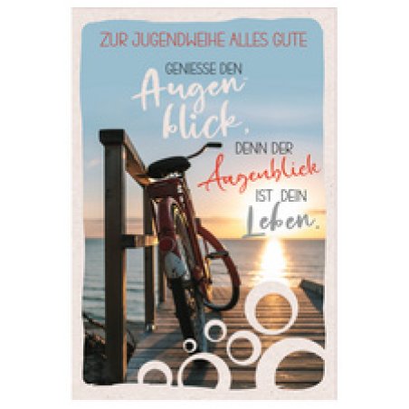 SUSY CARD Grußkarte Jugendweihe "Fahrrad-Steg"