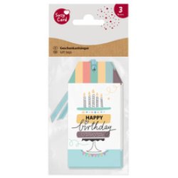 SUSY CARD Etiquette cadeau "Happy Eco B-day Garland"
