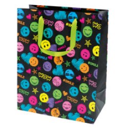 SUSY CARD Sac cadeau "Smile black"