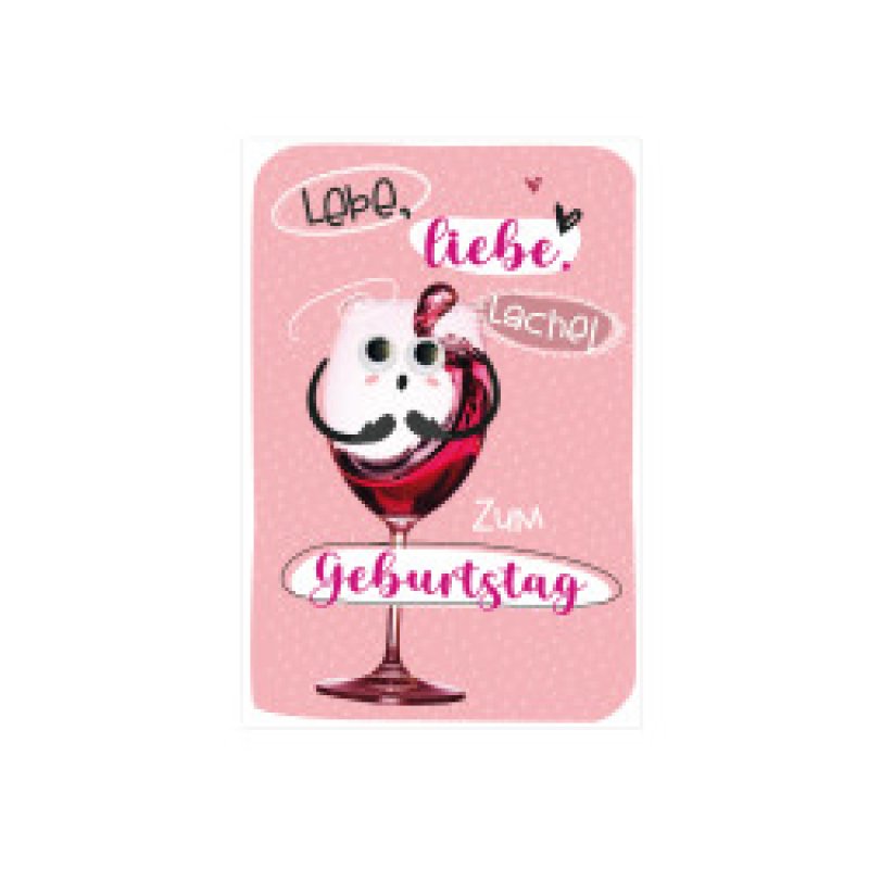 SUSY CARD Geburtstagskarte Wiggle "Wein"