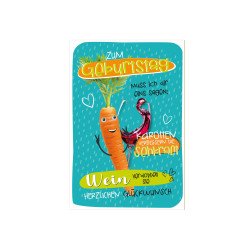 SUSY CARD Geburtstagskarte Wiggle "Möhre"