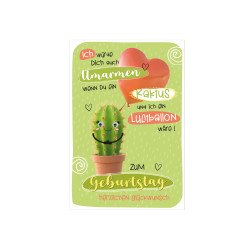 SUSY CARD Geburtstagskarte Wiggle "Kaktus"