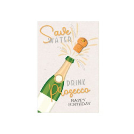 SUSY CARD Carte d'anniversaire Round "Champagne"