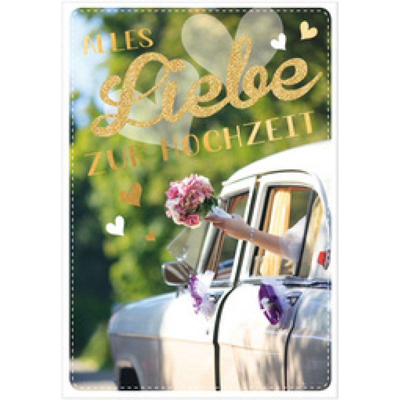 SUSY CARD XL-Hochzeitskarte "Auto"
