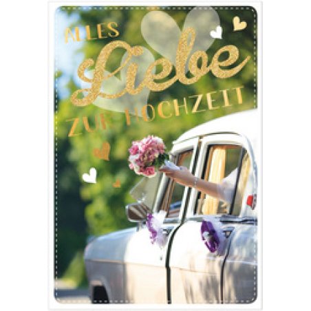 SUSY CARD XL-Hochzeitskarte "Auto"