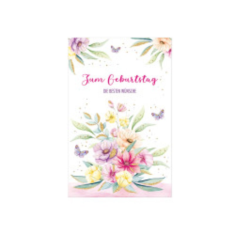 SUSY CARD Geburtstagskarte Wish and Bloom "Blumengesteck"