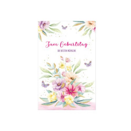 SUSY CARD Geburtstagskarte Wish and Bloom "Blumengesteck"