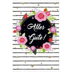 SUSY CARD Geburtstagskarte Goldelicious "Blütenkreis"