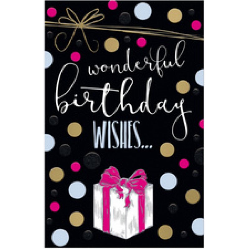 SUSY CARD Carte d'anniversaire Goldelicious "Pois"