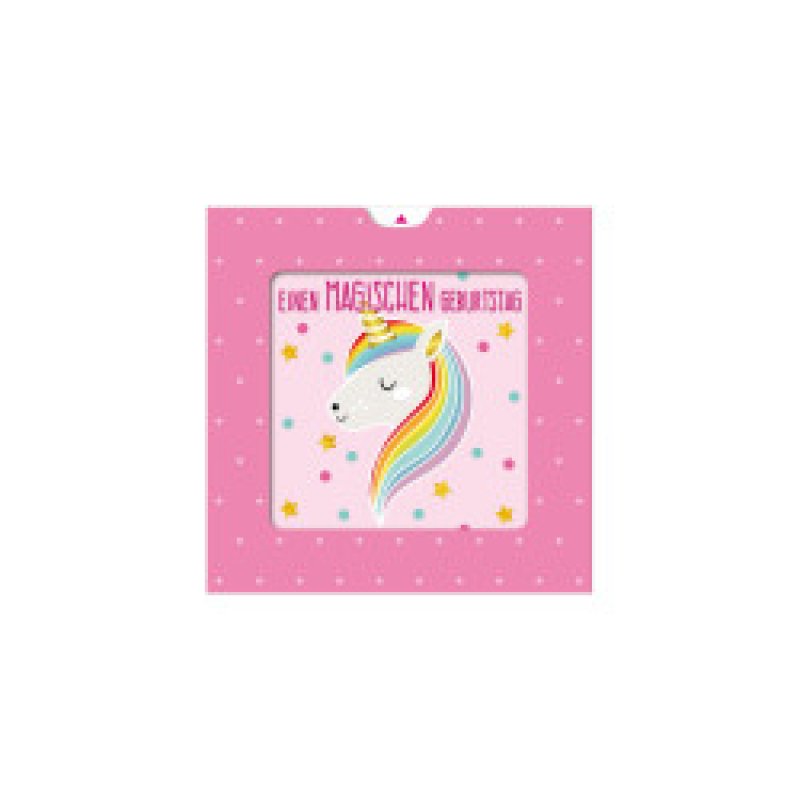 SUSY CARD 3D-Geburtstagskarte Sliding card "Einhorn"