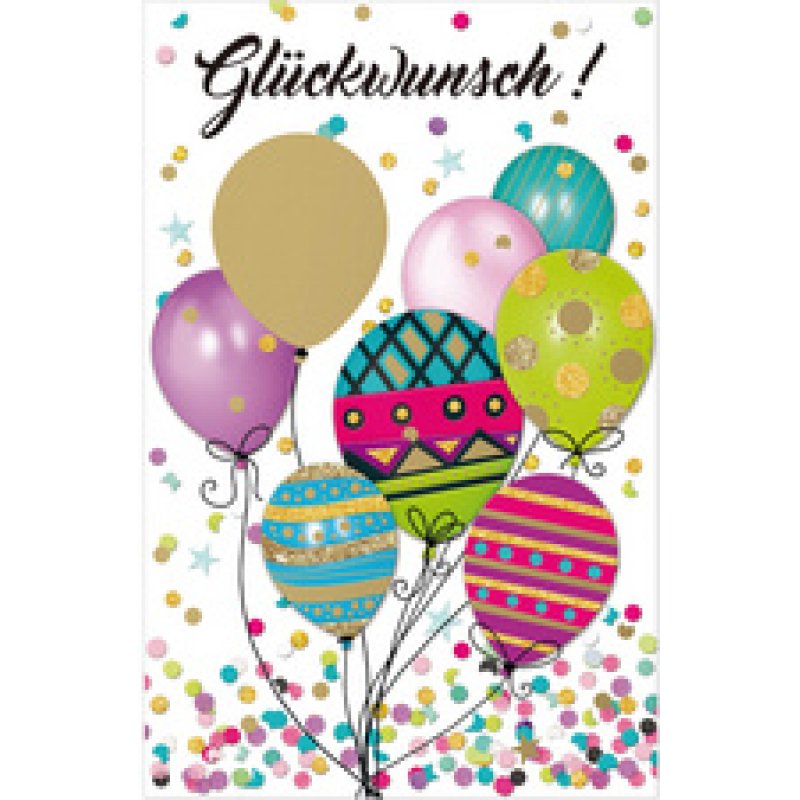 SUSY CARD Geburtstagskarte Confetti "Blumenstrauß"
