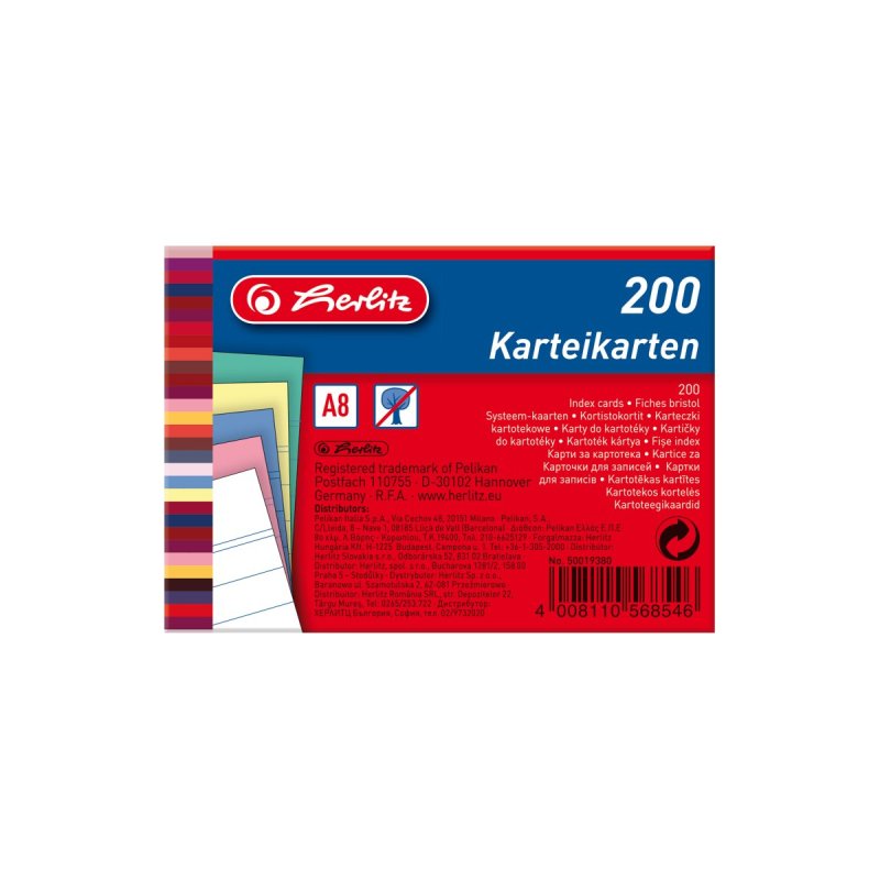 Herlitz 50019380 intercalaire Bleu, Rose, Rose 200 pièce(s)