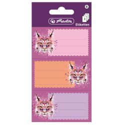 herlitz Étiquettes pour livres Wild Animals Lynx, 78 x 42 mm
