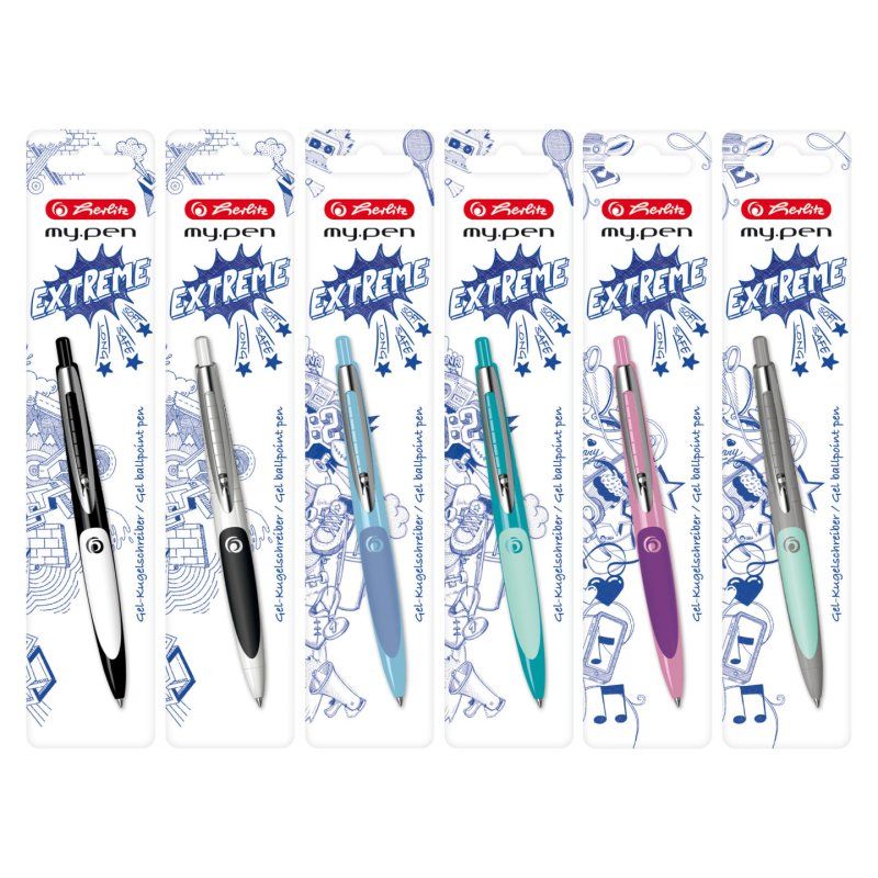 Herlitz my.pen Noir Stylo à bille rétractable avec clip 1 pièce(s)
