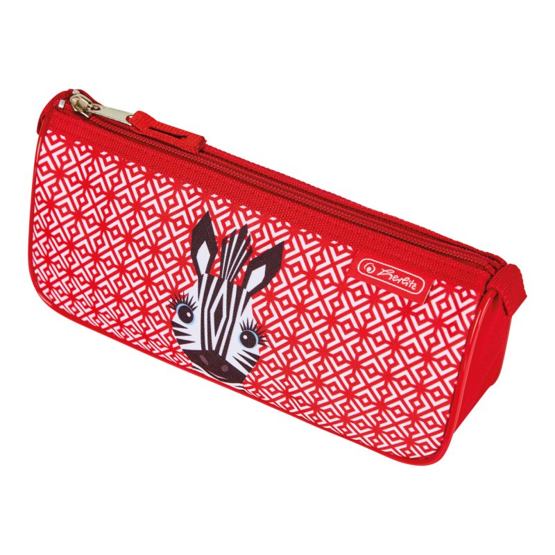 Herlitz Sport Cute Animals Zebra Soft pencil case Polyester Black, Red, White