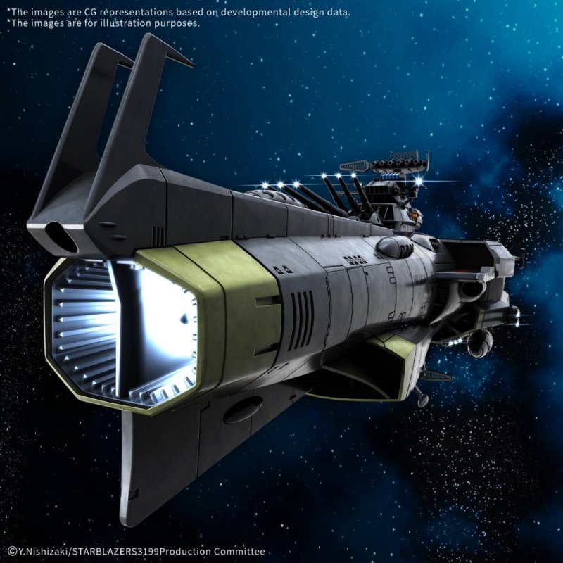 YAMATO - 1/1000 EFCF Hyuga Class Battlecarrier DCV-01 Hyuga -Model Kit