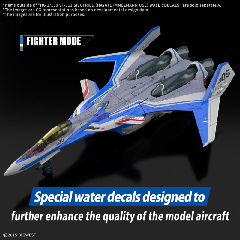 MACROSS -HG 1/100 VF-31J Siegfried (Hayate Use) Water Decal -Model Kit