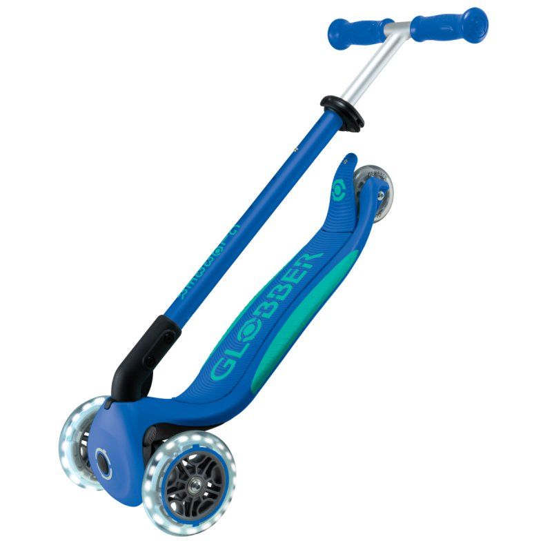 Globber Primo Foldable Plus Lights Kids Classic scooter Blue, Navy