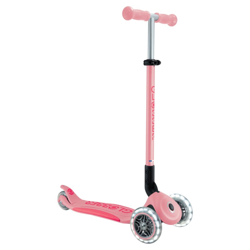 Globber Primo Foldable Plus Lights Enfants Scooter classique Rose