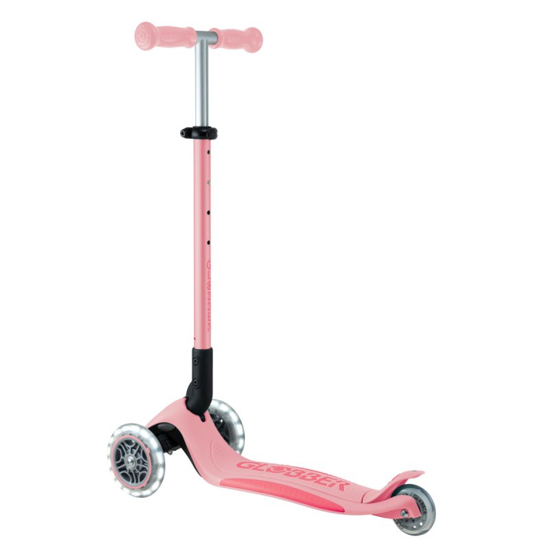 Globber Primo Foldable Plus Lights Enfants Scooter classique Rose