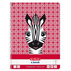 herlitz Cahier spiralé "Cute Animals Zebra", A4, quadrillé