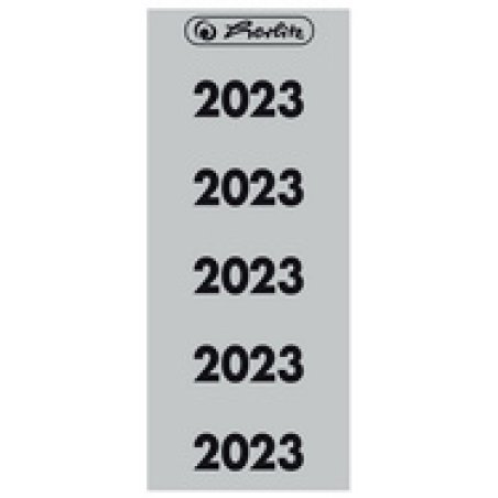 herlitz Etiquette imprimée pour classeur année 2023, gris
