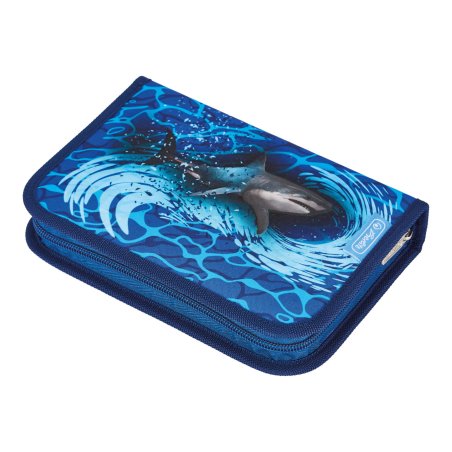 herlitz Étui scolaire "Blue shark", 31 pièces