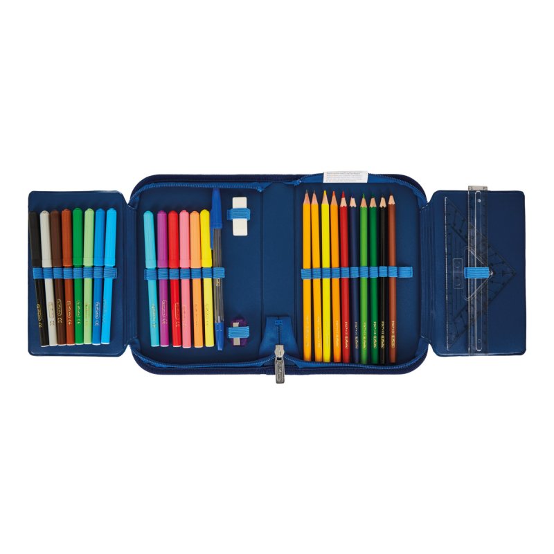 herlitz Étui scolaire "Blue shark", 31 pièces