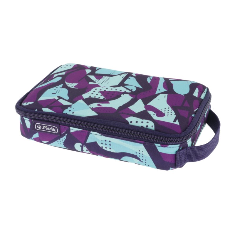 Herlitz 2 Go CamoPurple Soft pencil case Polyester Blue, Purple