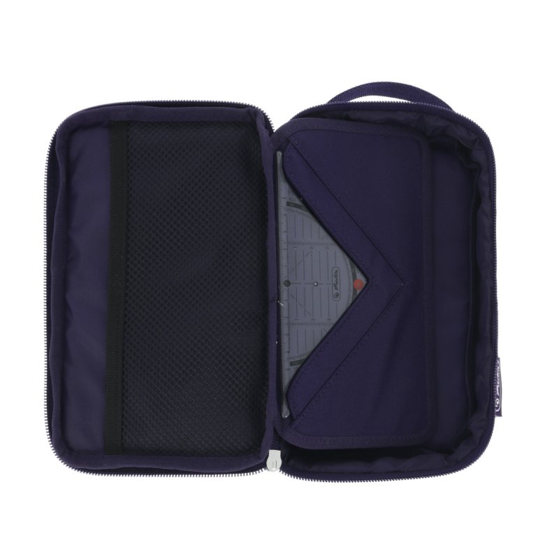 Herlitz 2 Go CamoPurple Soft pencil case Polyester Blue, Purple