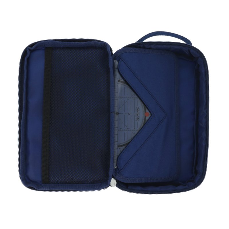 Herlitz 2 Go CamoBlue Soft pencil case Polyester Blue