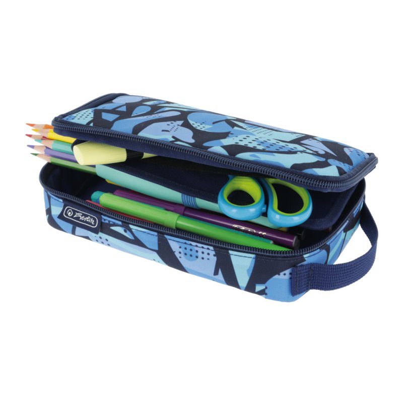 Herlitz 2 Go CamoBlue Trousse à crayons Polyester Bleu
